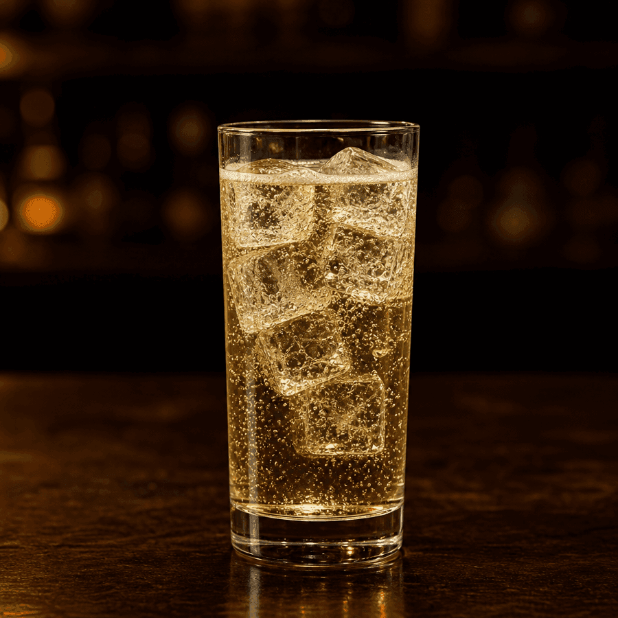 Blueberry Ginger Fizz in a Highball