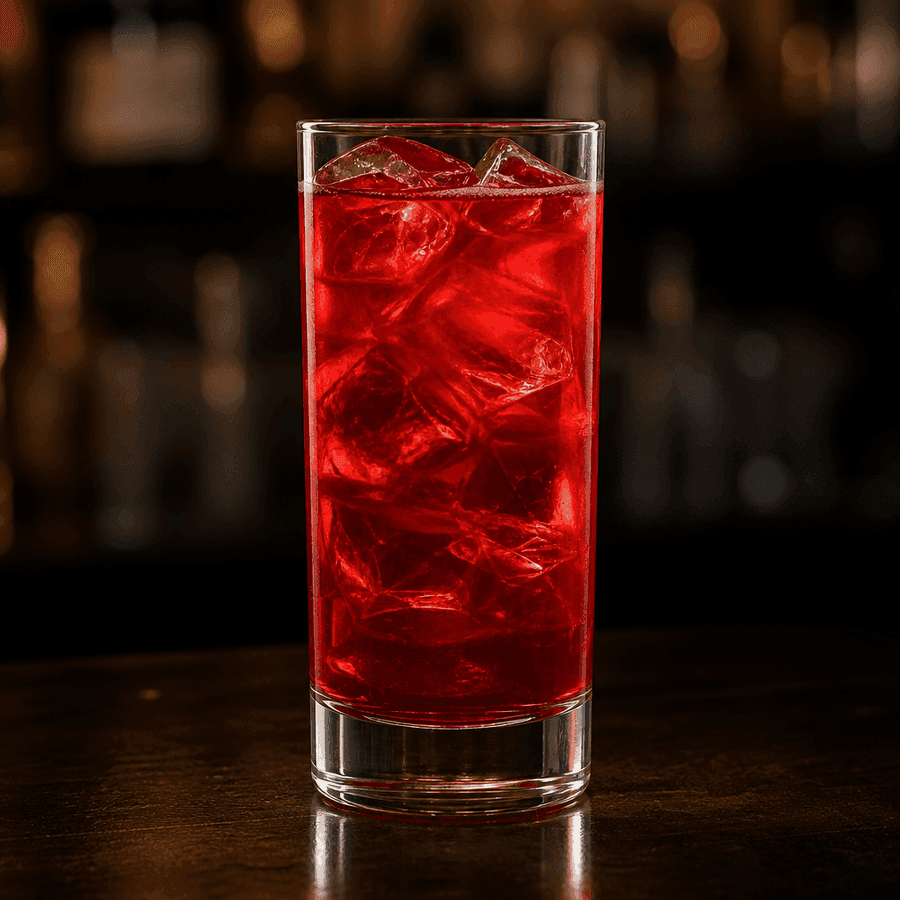 Agua de Jamaica in a highball