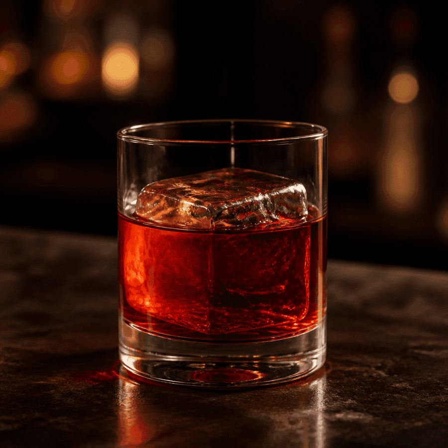 Low-ABV Negroni in a Rocks
