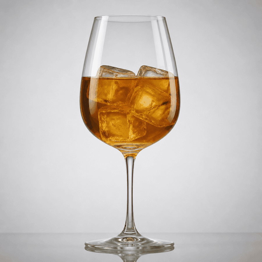 Apple Spritzer in a wine glass