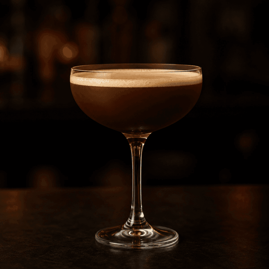 Virgin Espresso Martini in a coupe